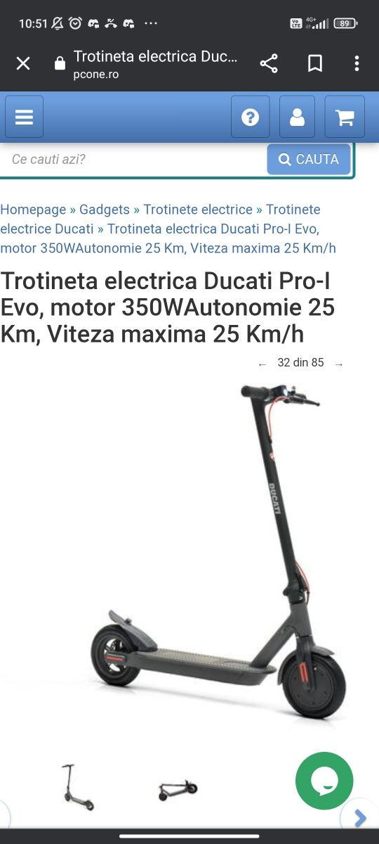 Trotineta Ducati pro 1  evo (citiți descrierea