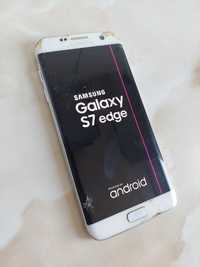 Vând Samsung Galaxy S7 Edge alb, spart dar perfect funcțional //poze