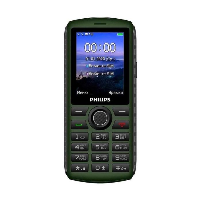 Мобильный телефон Philips Xenium E218 зеленый