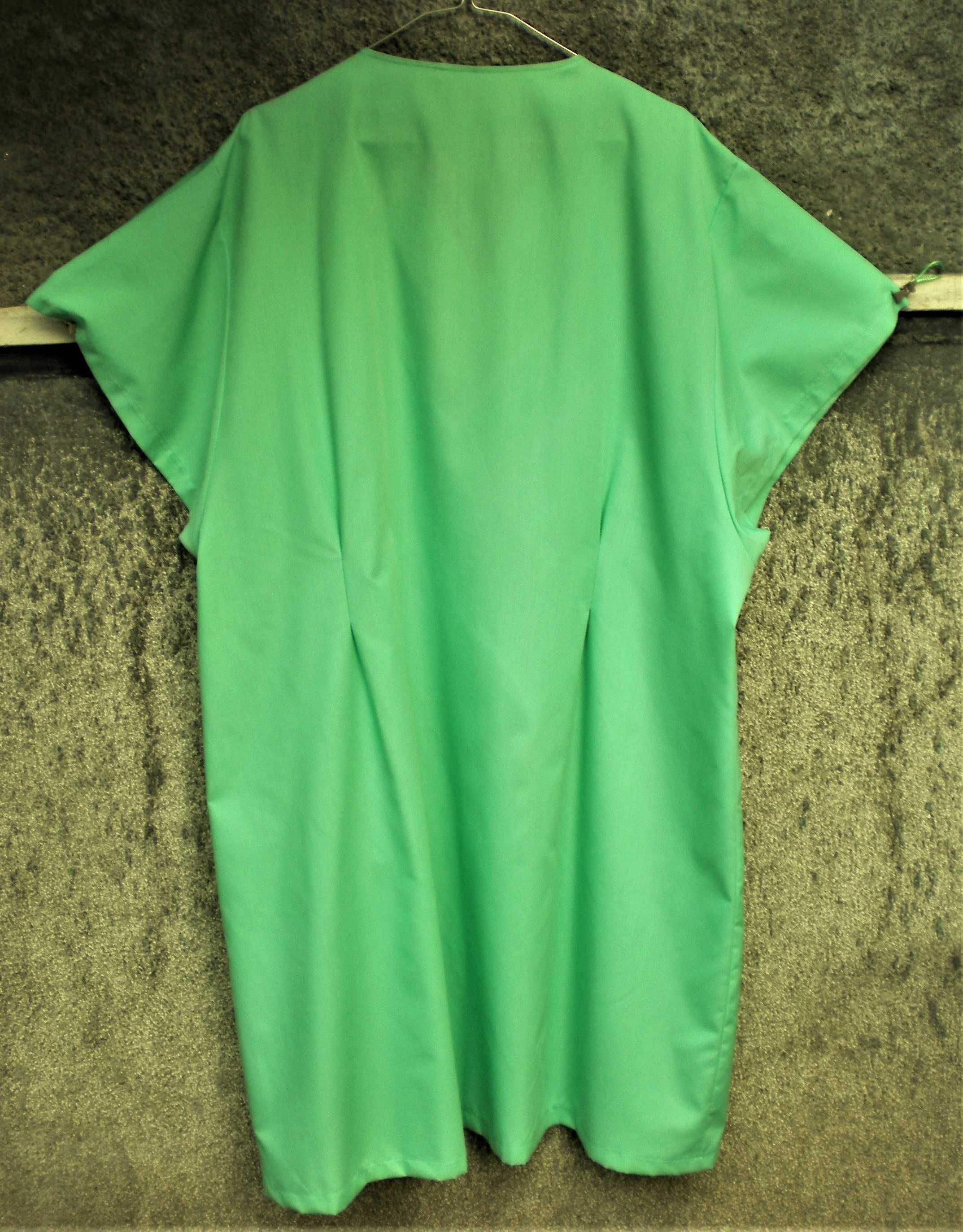 Rochie_halat VERDE fistic din bumbac cu polyester_brand “EDDA”_Italia