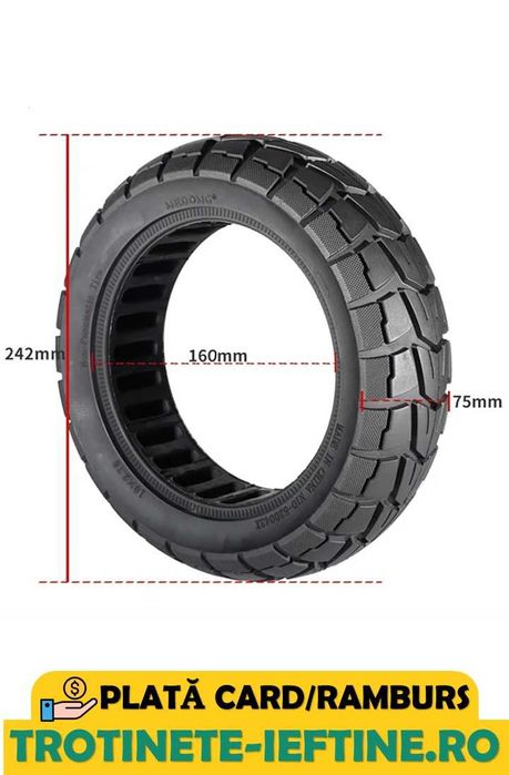 Cauciuc Plin KuKirin G2 Max 10x2.75 Off-Road, fara camera solid