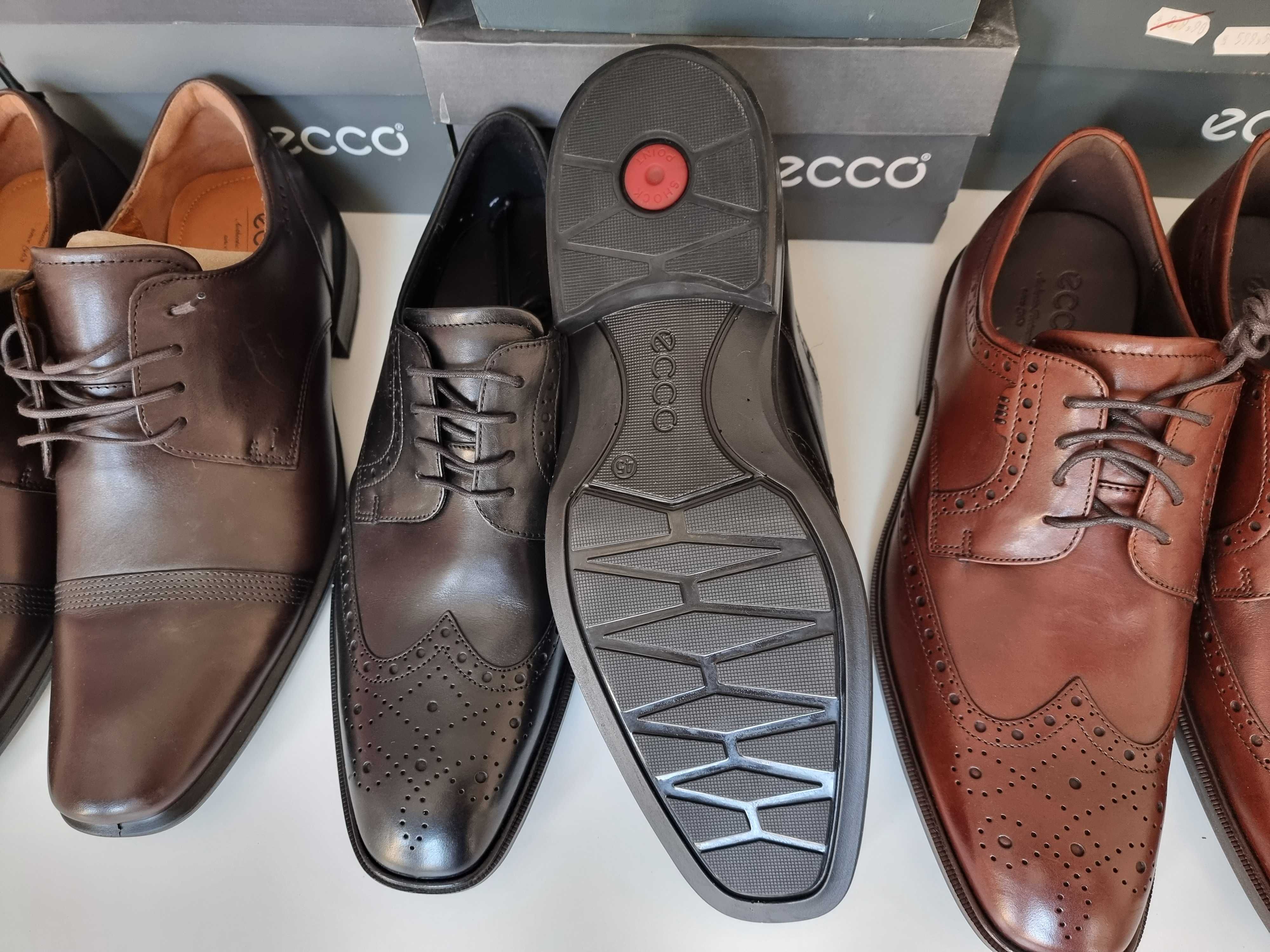 Pantofi ECCO eleganti noi piele naturala 44 45 maro si negri
