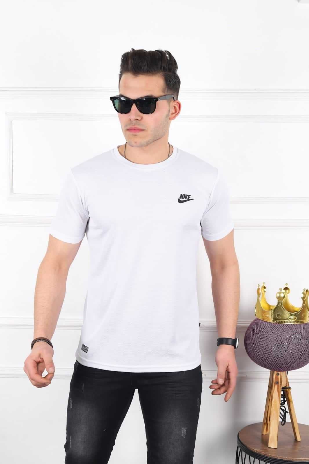 Nike спортивная футболка мужская белые (2743) Турция