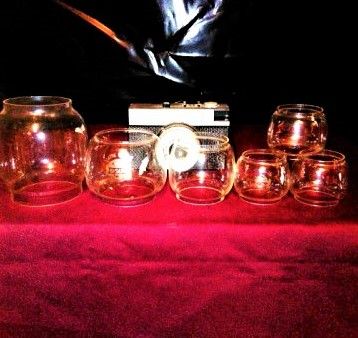 ЛОТ от 3 бр. Лампени стъкла шишета