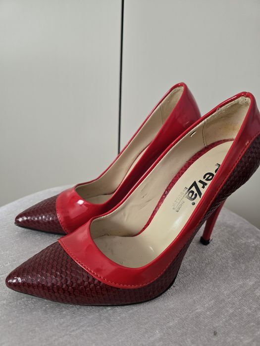 Червени обувки на висок ток PERLA BY SULI'S