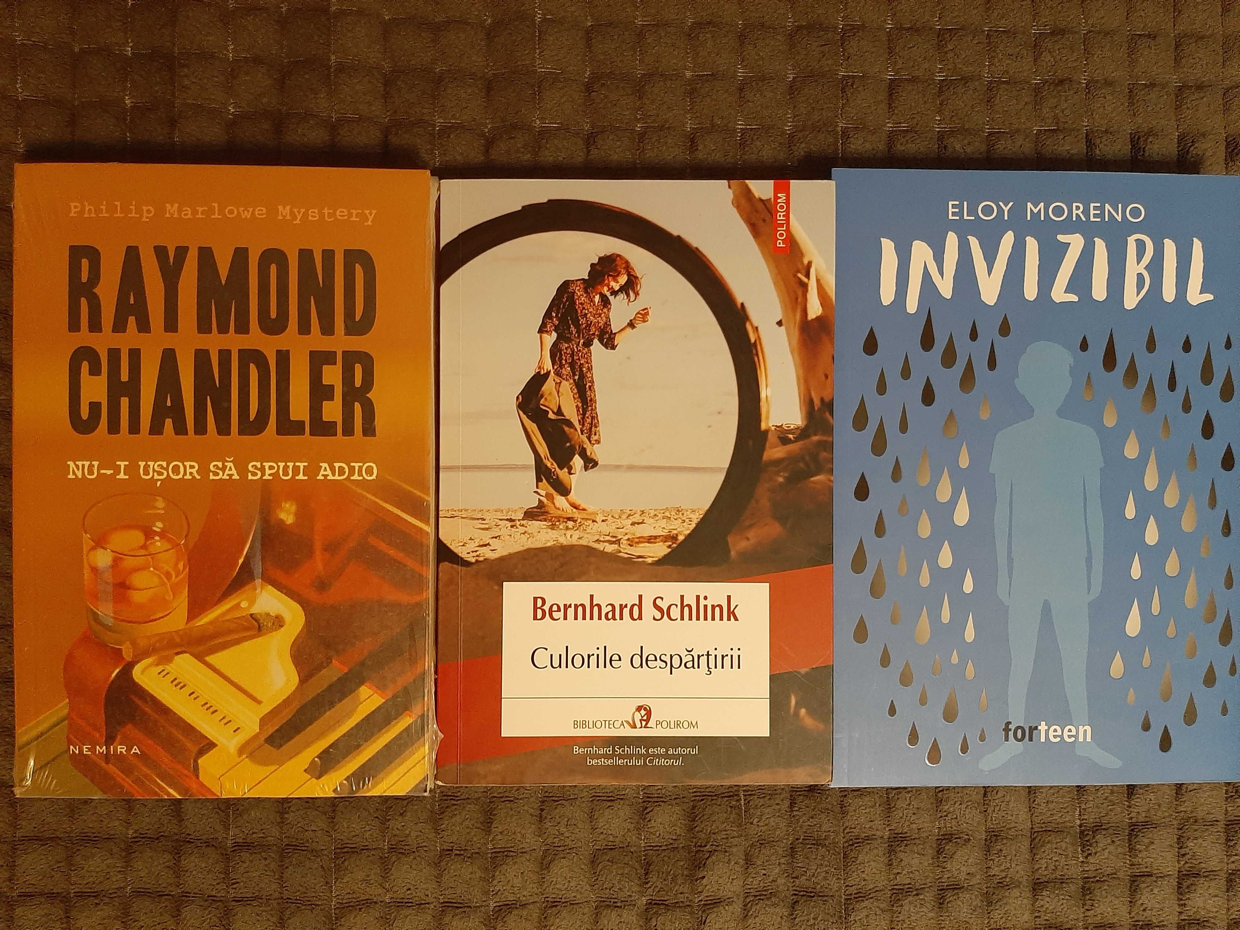 Literatură 3 cărți: Raymond Chandler, Bernhard Schlink, Eloy Moreno