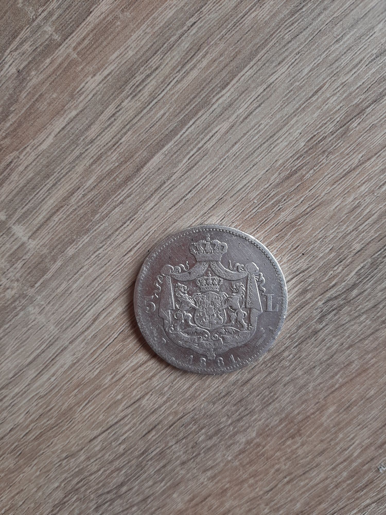 5 lei 1881 argint