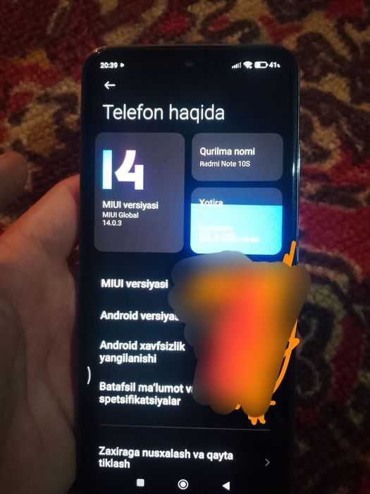 Redmi note 10 s kar yoq