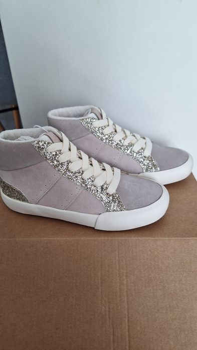 Кожени обувки MANGO, 31 номер