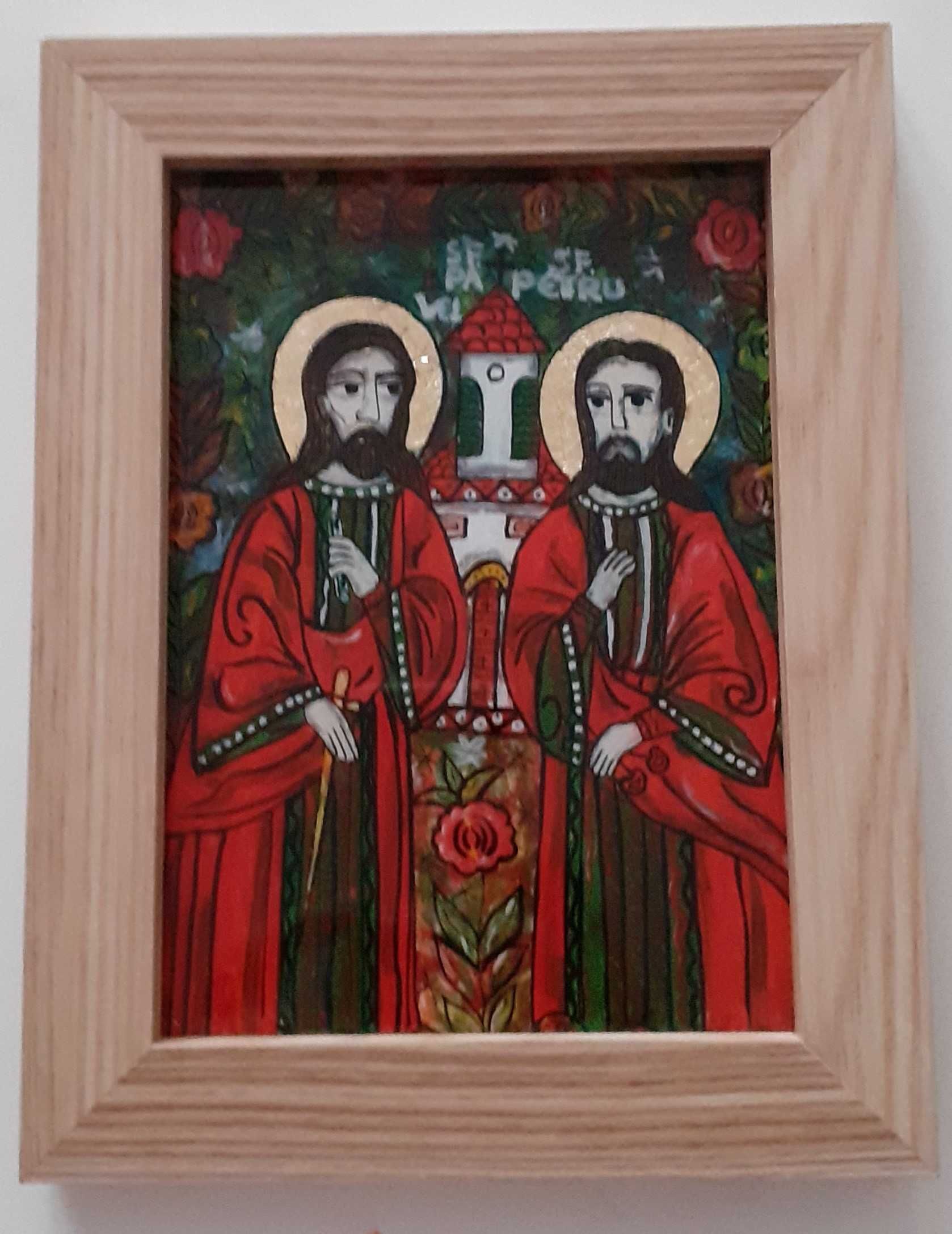 Sfintii Petru si Pavel-Icoana pe sticla(Nicula ,inceput secol XIX)