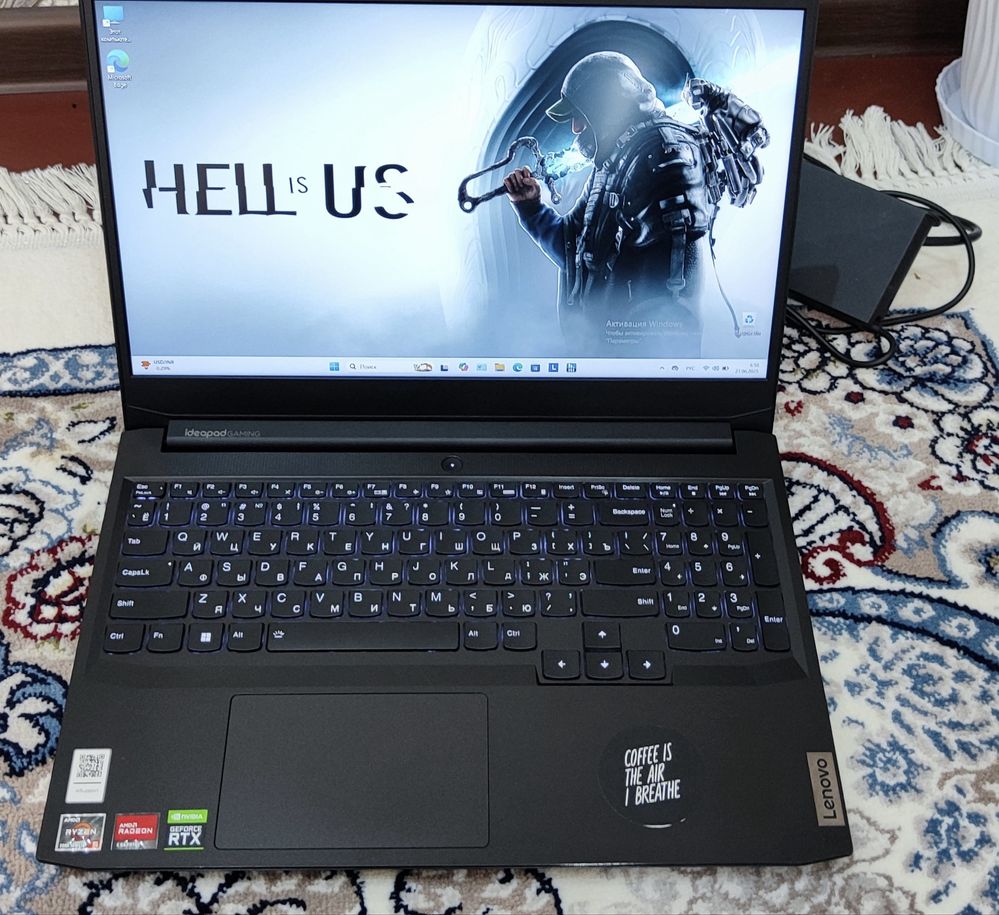 ИГРОВОЙ НОУТБУК LENOVO R5 5600H/RTX 3050Ti 4гб/ОЗУ 16гб/SSD 512гб