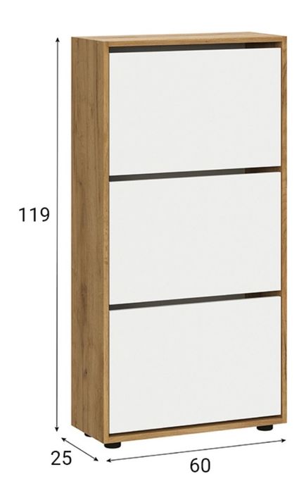 Тумба для обуви Euromebel 60x25x119 см, ЛДСП