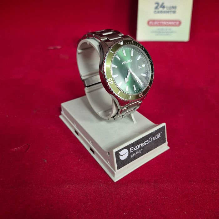 ( B31864.1 / Ag28 Doi Baieti ) Ceas Lugano / Garantie 2 ani !