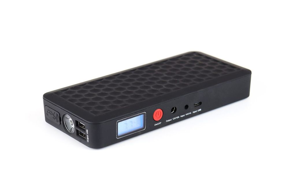 Baterie externa AMiO, mini robot pornire motor 12V si incarcator dispozitive electronice USB 5V, Jump Starter Auto