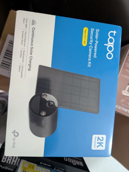 Tapo C411 KIT Solar-Powered 2K Security Camera, Black Edition