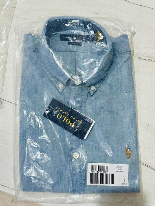 Нова Polo Ralph Lauren Slim Fit Indigo Chambray Shirt - М размер.