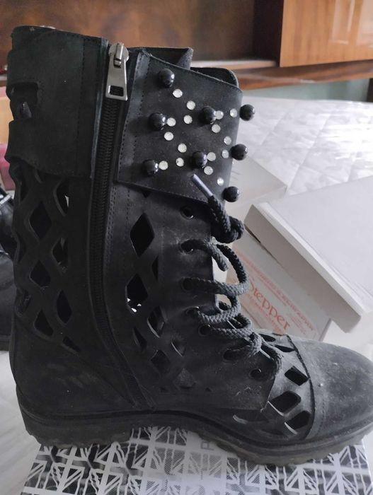 летни ботуши от естествена кожа