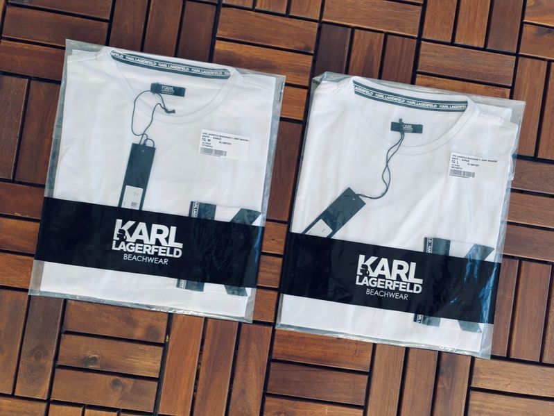 ПРОМО-Karl Lagerfeld S/XL/2XL - Оригинална мъжка бяла тениска