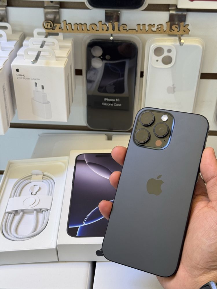  iPhone 16pro max 5G 256gb HX/A EAC 7 циклов black titanium