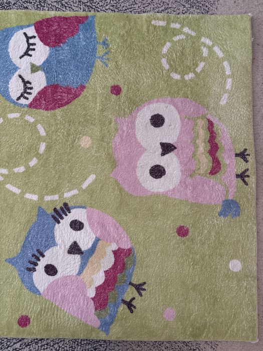 Covor camera copii bufnite multicolore - pret fix