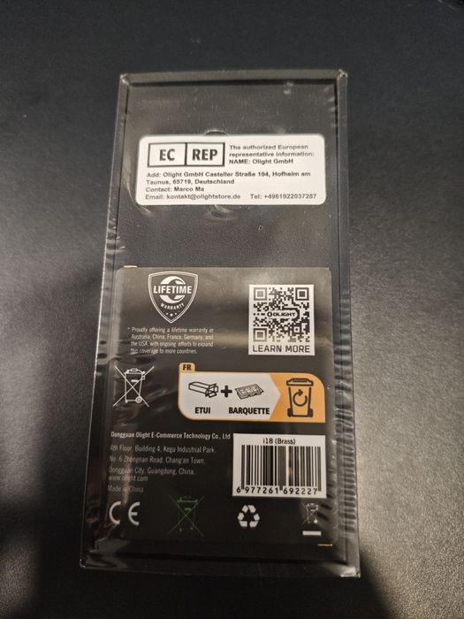 Фенер Olight i18 Brass 180lm 18th anniversary