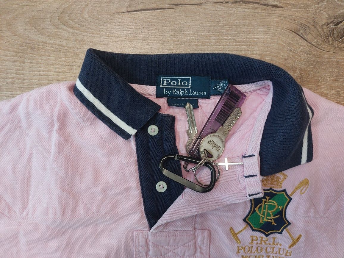 Tricou Ralph Lauren M-L verde roz şi albastru n y2k chief vintage 2000