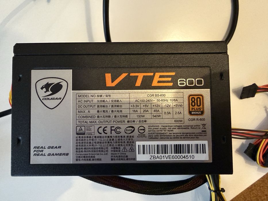 Захранване Cougar VTE 600W Bronze