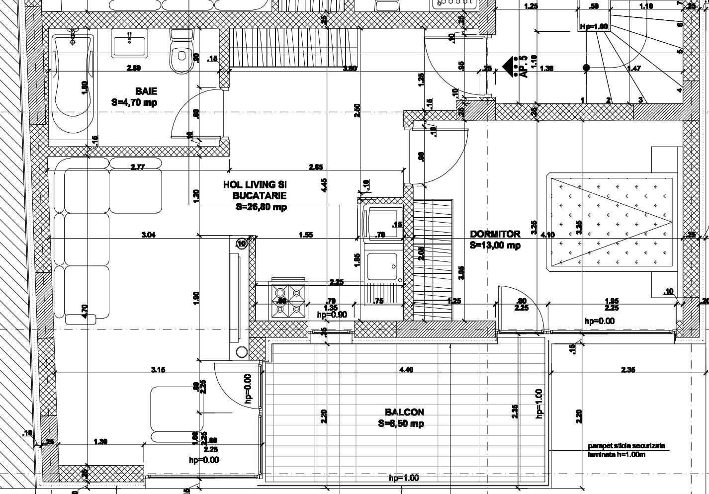 Direct dezvoltator 53mp utili 2 cam. bloc boutique 7 apt Parc Circului