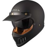 Casca moto Black Royale Negru mat cafe racer open face, retro motocros