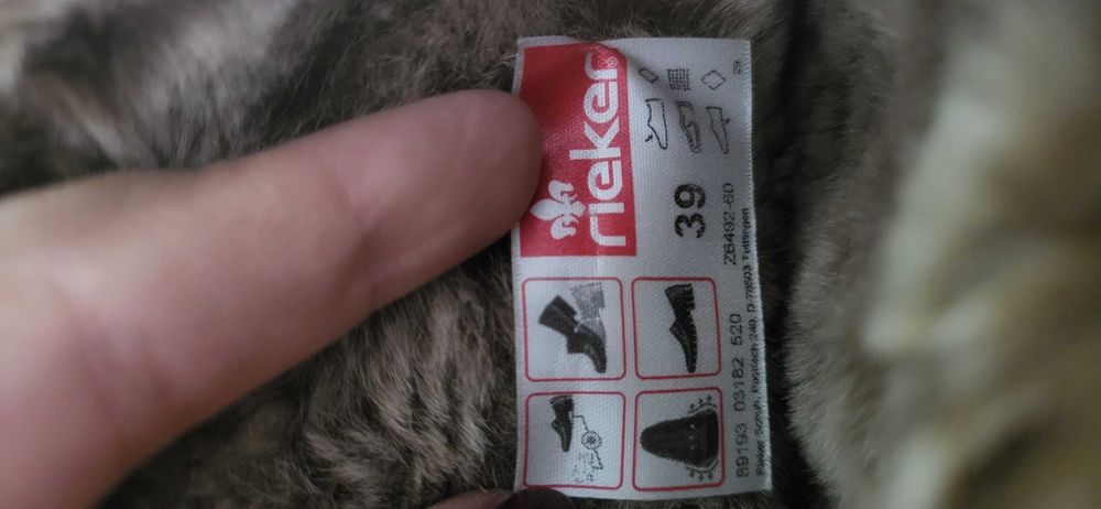 Cizme Rieker din piele sintetica si Cizme Rieker imblanite,dama,mar 39