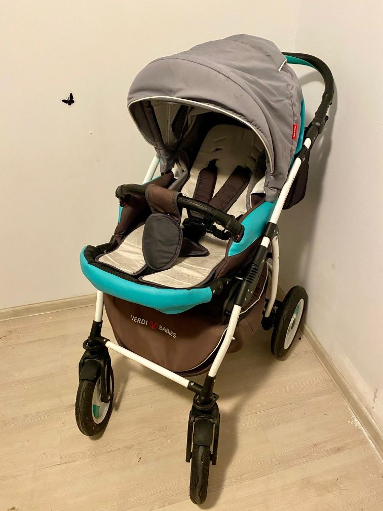 Carucior 3 in 1 Optima Grey-Turqoise