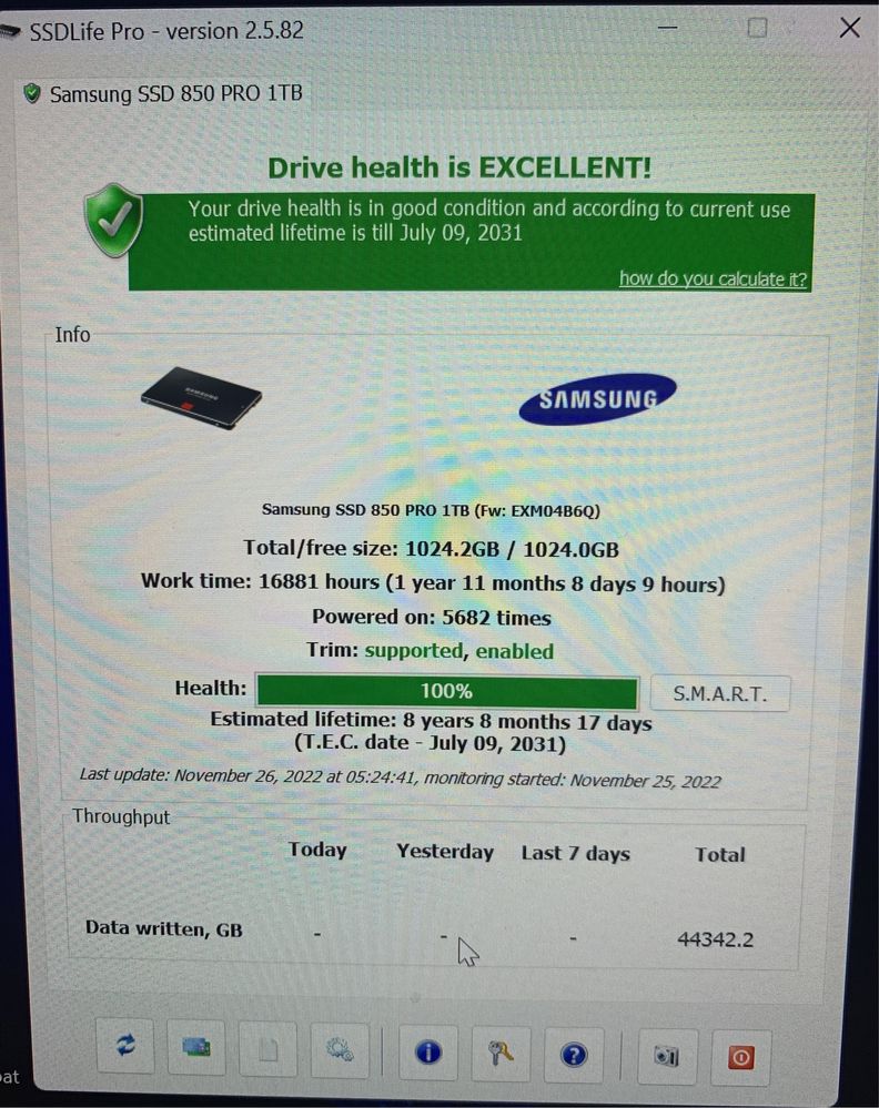 Samsung 850 pro ssd 1 TB