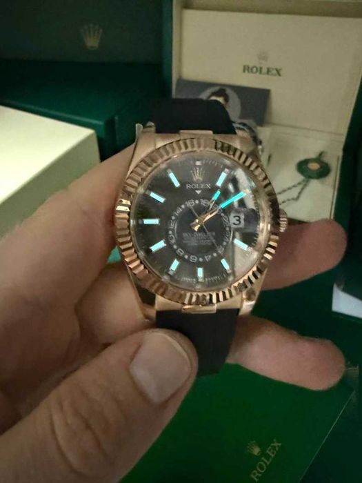 rolex sky-dweller rubber grey dial