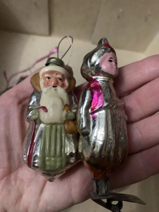 Советские елочные игрушки с елкой