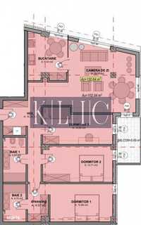 Apartament NOU FINALIZAT de vanzare 3 camere 102mpu balcon Piata Cluj