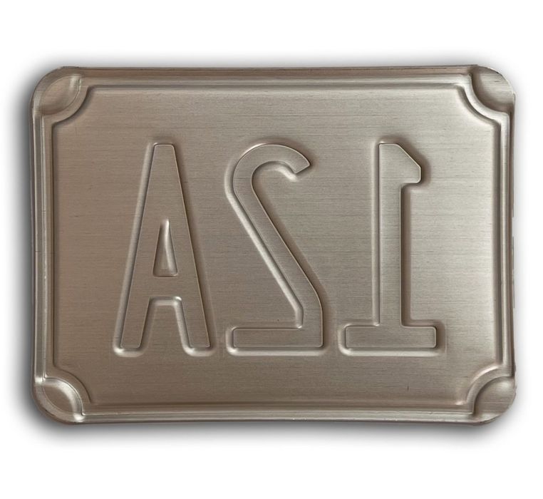 Numar postal pentru casa, cu doua cifre, culoare albastru scris alb, r