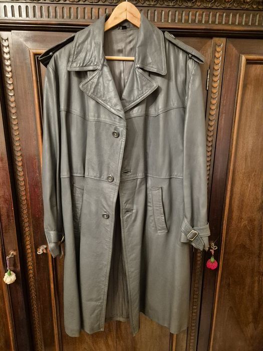 Haina gri de piele naturala pt. barbati