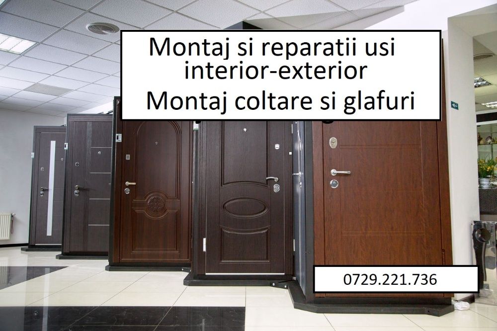 Montaj usi interior-exterior