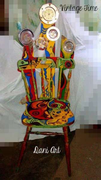 Ръчно декориран стол-5