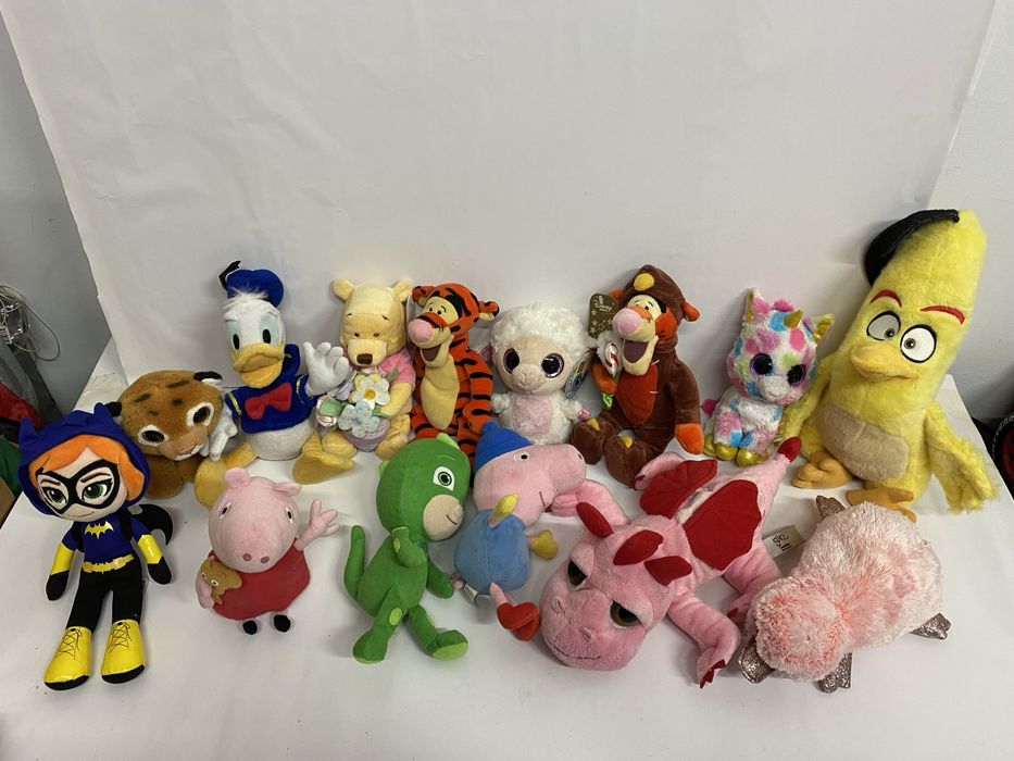 Lot 14 jucării din pluș 15-30 cm PEPPA PIG DISNEY ANGRY BIRDS en gros