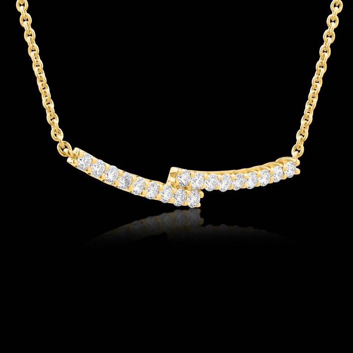 Colier din aur galben cu diamante de 0.5ct