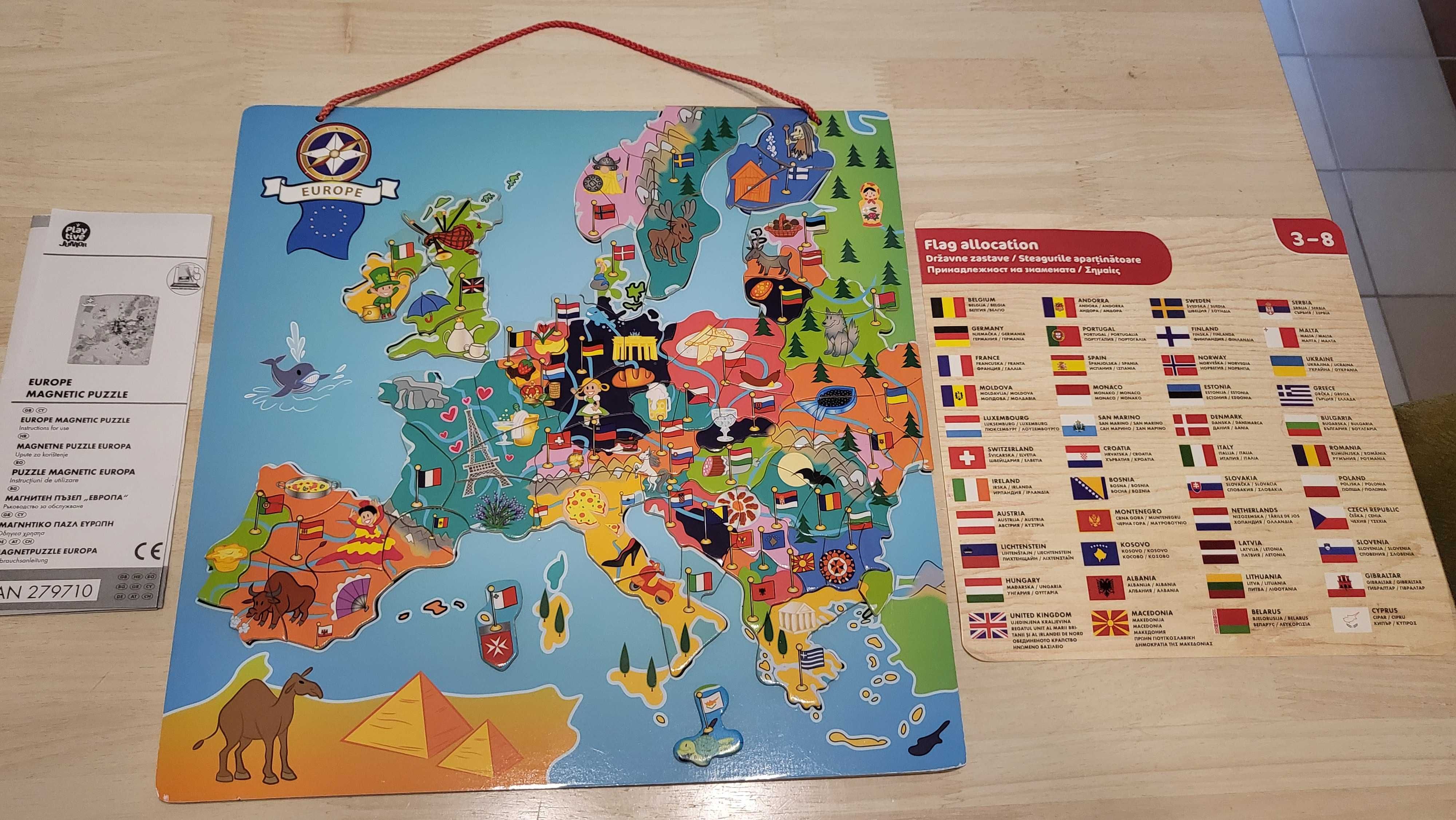 Puzzle Magnetic Harta Europei