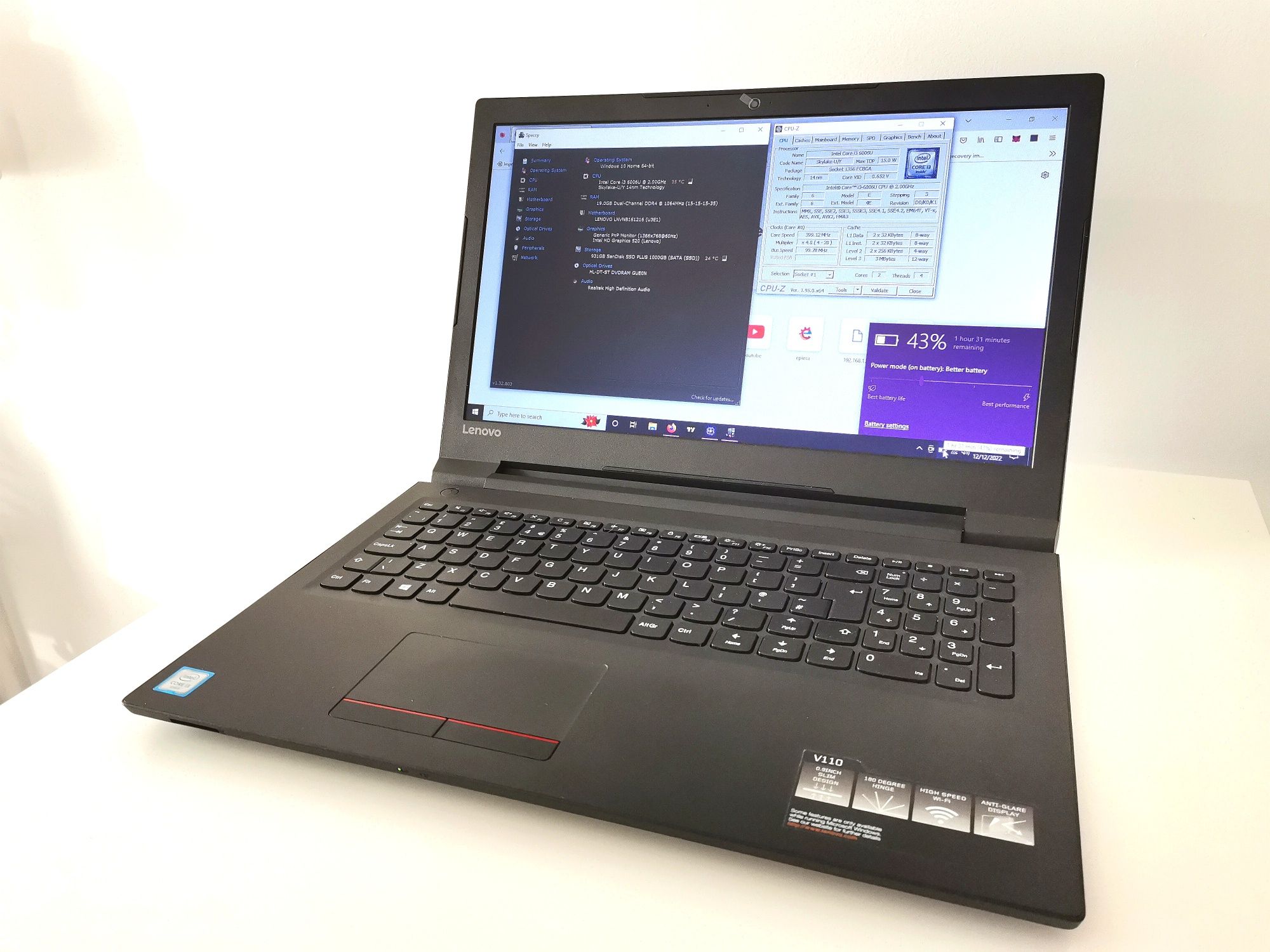 Laptop performant slim Lenovo 20GB RAM/ 1TB SSD/i3 gen6+geanta noua