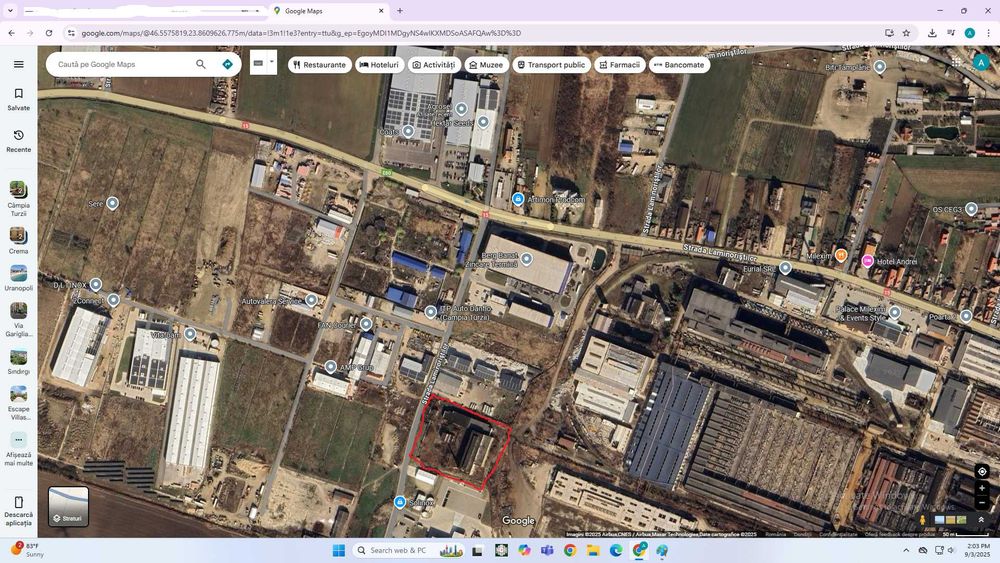 Vand hala cu front la strada principala