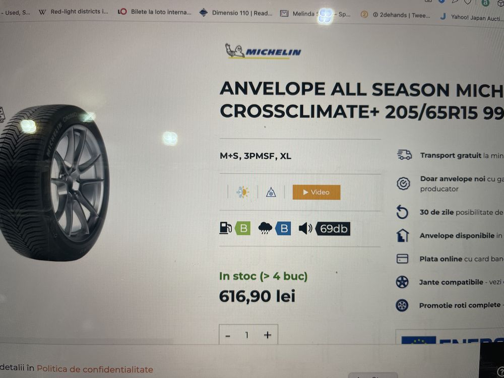 Anvelope michelin crossclimate 205/65 r15 noi noute