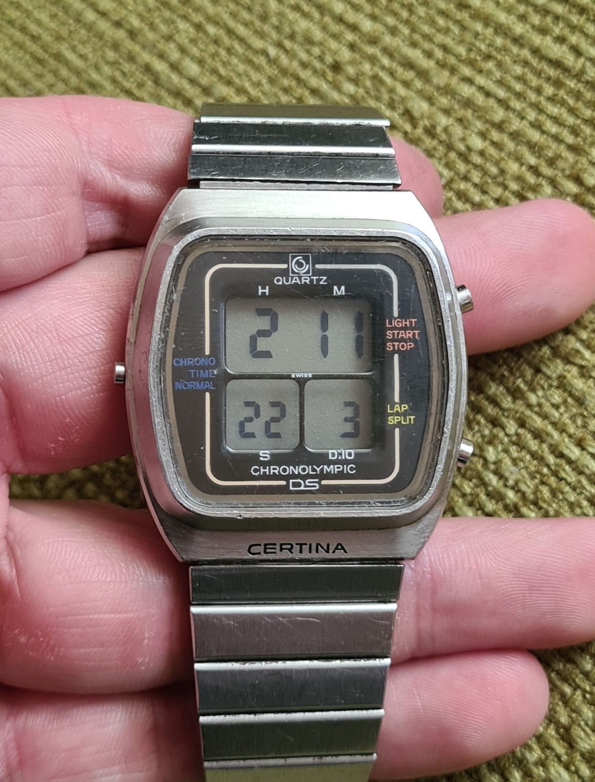 Ceas Certina Chronolympic DS Quartz Electronic Digital LCD Elvetian