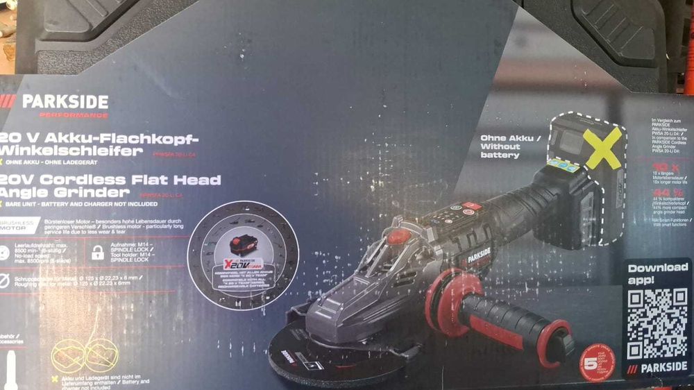 Flex (polizor unghiular) Parkside Performance 20V nou, cu bon garantie