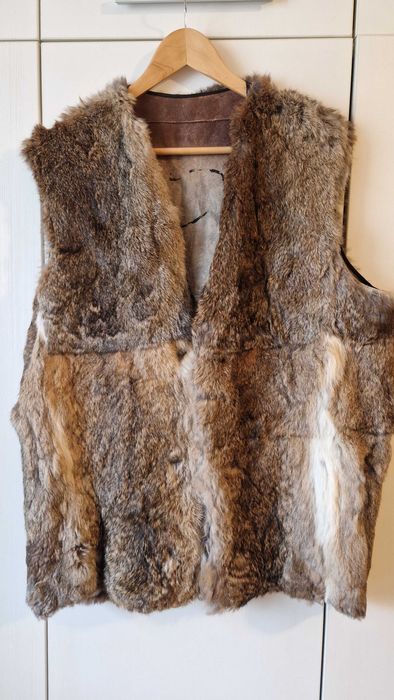 Двулицево елече от естествена кожа/косъм