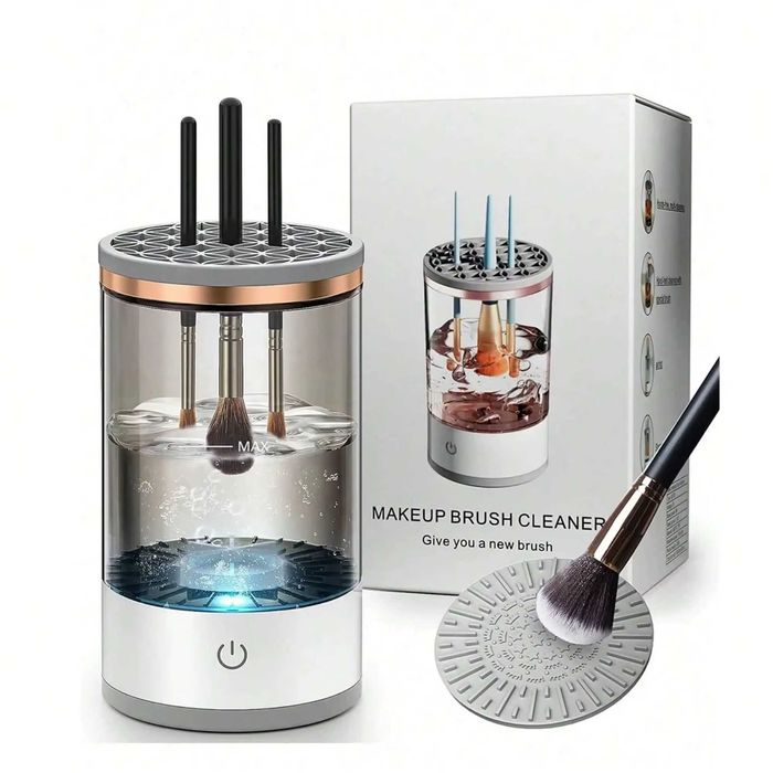 Aparat pentru Curatare Pensule Machiaj 3 in 1, Smart MakeUp, Spalare