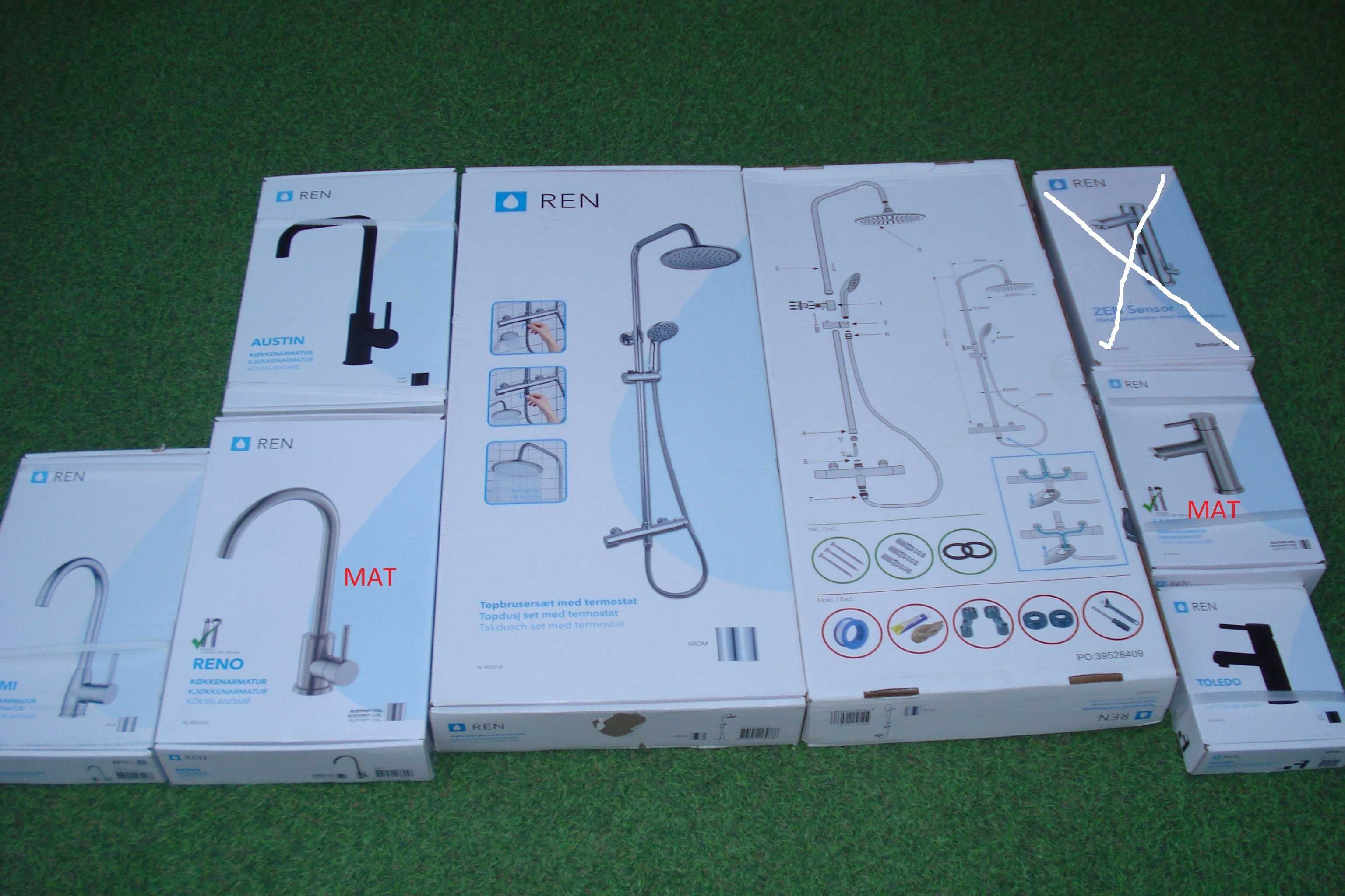 Baterii grohe eurocube de lavoar si dus incastrate